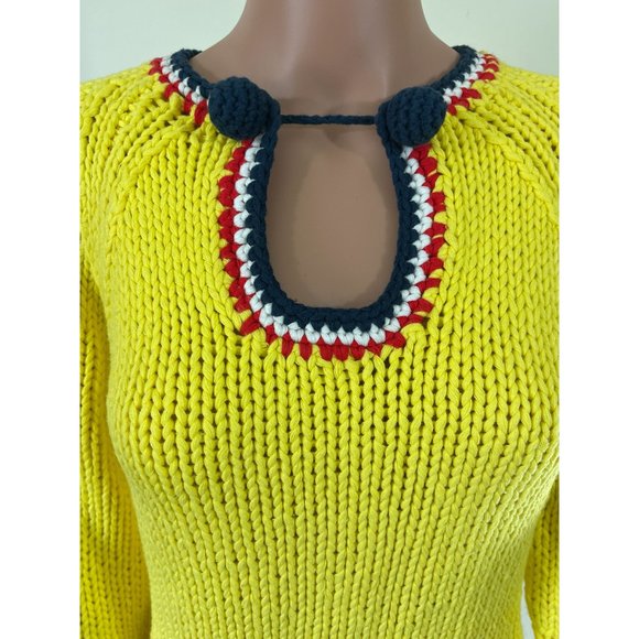 NWT Scoop NYC 100% Cotton Yellow Knit Tunic Sweater Size 4 - Picture 2 of 13
